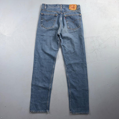 Levis 501 Vintage 80s USA XX Straight Leg Jeans Blue Light Wash 33x34 Act 31x32
