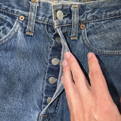 Levis 501 Vintage 70s SS Redline Selvedge USA Jeans Med Wash 32x34 Act 29x29