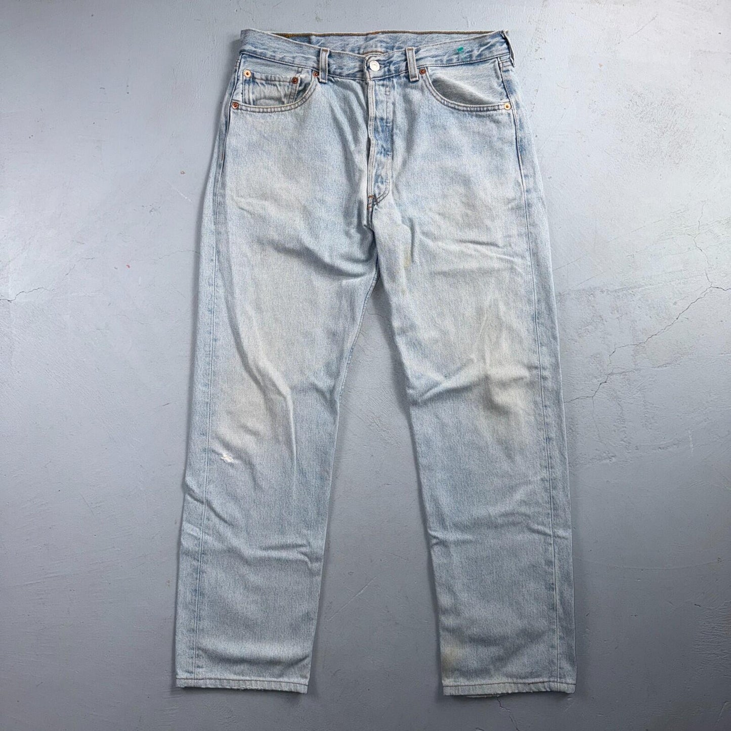 Levis 501 Vintage Y2K 90s XX Straight Leg Jeans Blue Light Wash 34x36 Act 32x29