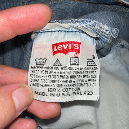 Levis 501 Vintage 90s USA XX Straight Leg Jeans Blue Med Wash 35x34 Act 32x30