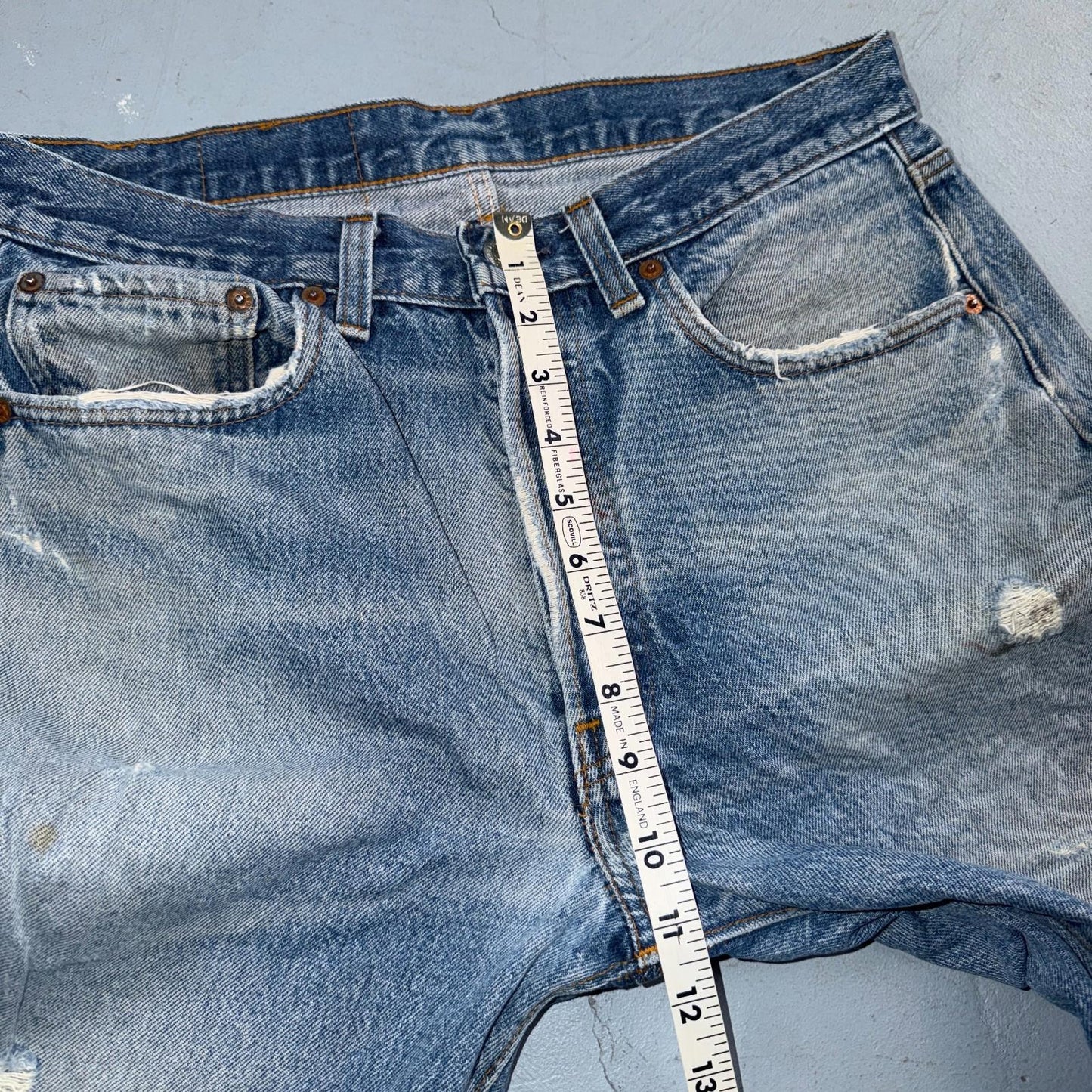 Levis 501 Vintage 80s USA XX Straight Leg Jeans Blue Med Wash 33x32 Act 31x31