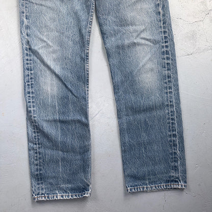 Levis 501 Vintage 80s USA XX Straight Leg Jeans Blue Light Wash 31x33 Act 28x29