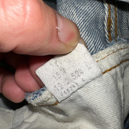 Levis 501 Vintage 80s Redline Selvedge USA XX Jeans Light Wash Stained Act 34x33