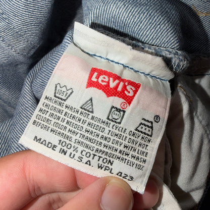 Levis 501 Vintage 90s USA XX Straight Leg Jeans Blue Med Wash 33x34 Act 31x31