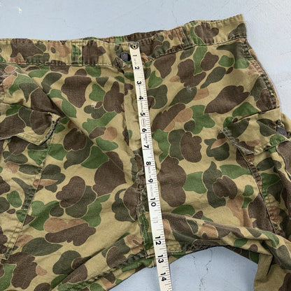 Vintage 40s USMC 13 Star Duck Camo Pants 40s Frogskin WWII Cargo Military 34x28