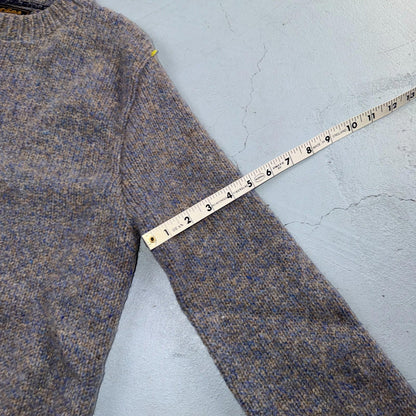 Eddie Bauer VTG Wool Sweater Women's Medium Blue Knit Round Neck Pullover