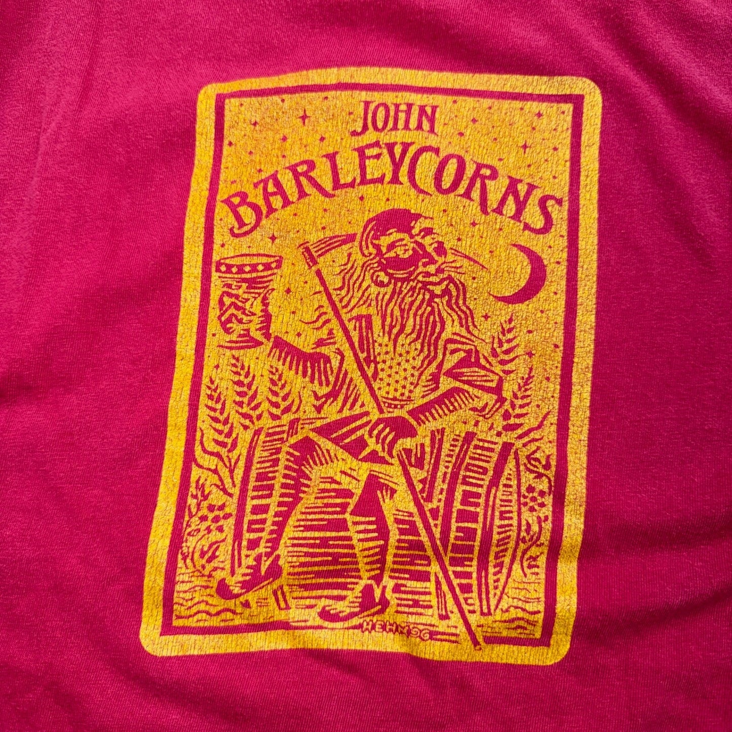 John Barleycorn VTG T Shirt Single Stitch Pop Art Book Poetry Graphic Rare Band