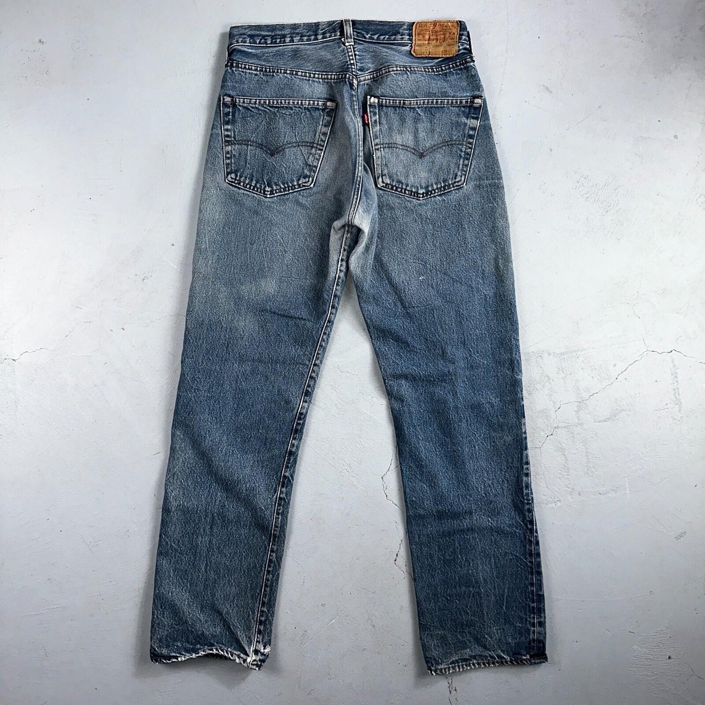 Levis 501 Vintage 80s Redline Selvedge USA XX Jeans Light Wash 35x36 Act 31x31
