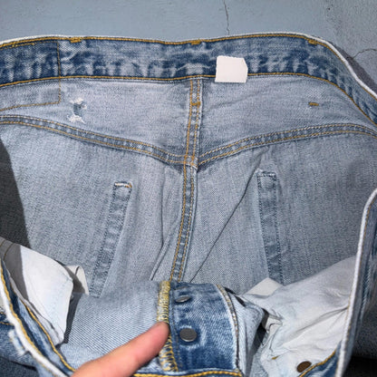 Levis 501 Vintage Y2K 90s XX Straight Leg Jeans Blue Light Wash 38x34 Act 36x34