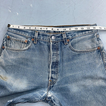 Levis 501 Vintage 90s XX Straight Leg Jeans Blue Light Wash 33x32 Act 31x24