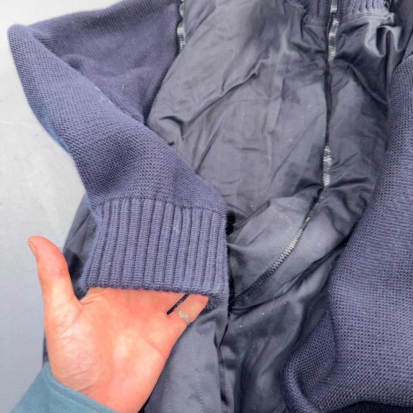 Paul & Shark Yachting Wool Revesible Heavy Jacket Removable Sleeves Italy Vest