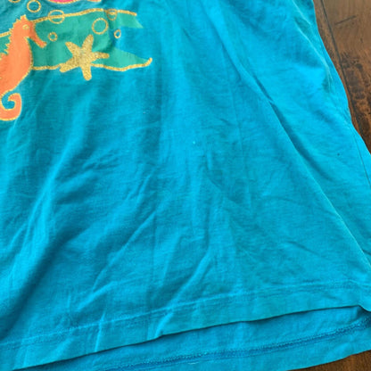 Fishes Ocean Fish Vintage T Shirt Blue Love Animals Florida Summer Vibe 90s