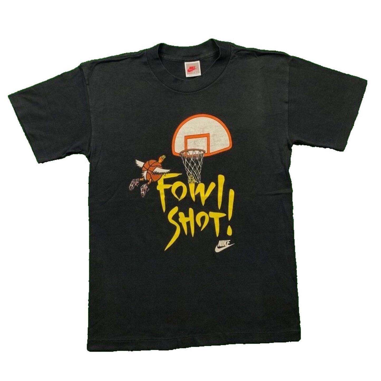 Vintage Nike T Shirt USA Rare Basketball Jordan Funny Owl Shot Cartoon Rap 90s