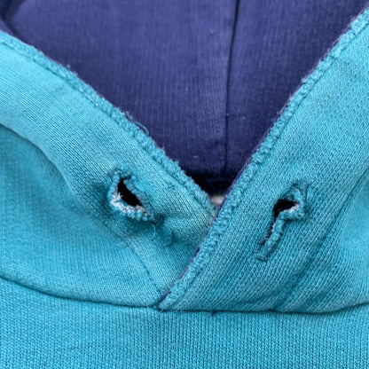 Nike Vintage Sweatshirt Mens T Shirt Tonal Hoodie Center Swoosh Blue 80s Rap