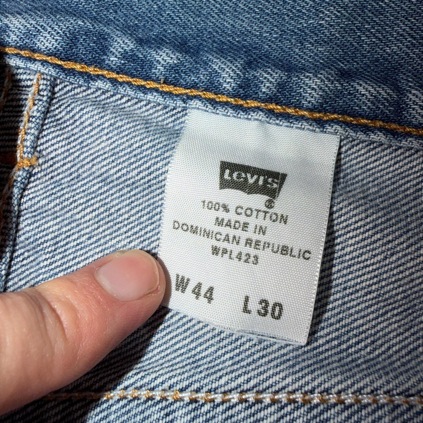 Levis 501 Vintage Y2K XX Straight Leg Jeans Blue Light Wash 44x30 Act 40x26