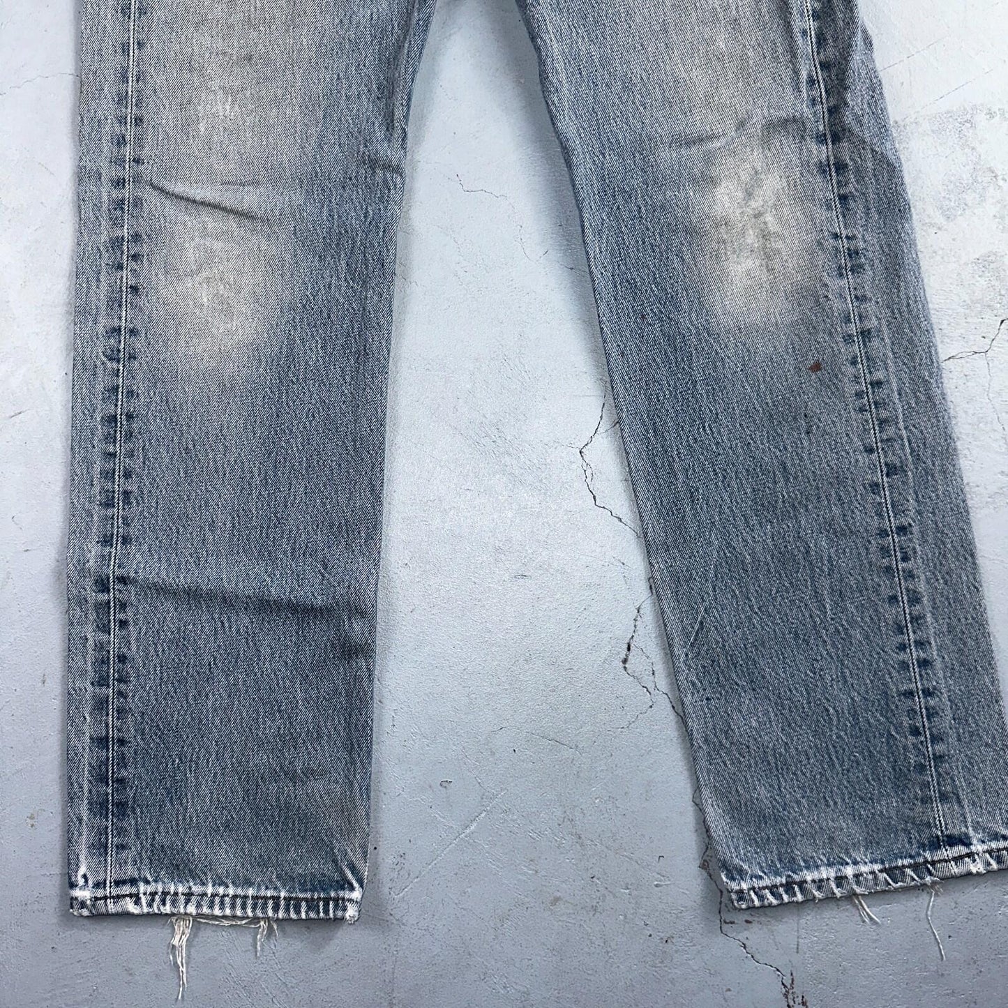 Levis 501 Vintage 90s Mexico Straight Leg Jeans Blue Light Wash 33x36 Act 31x31