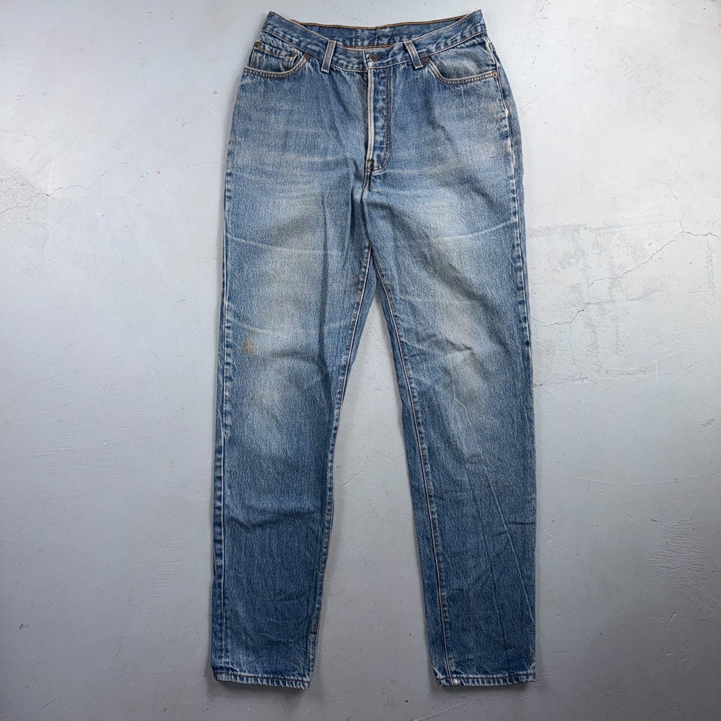 Levis 501 Vintage 80s USA XX Straight Leg Jeans Blue Med Wash Womens Act 29x32