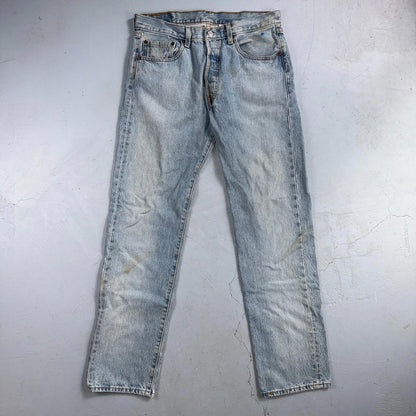 Levis 501 Vintage Y2K 90s XX Straight Leg Jeans Blue Light Wash 33x34 Act 32x32
