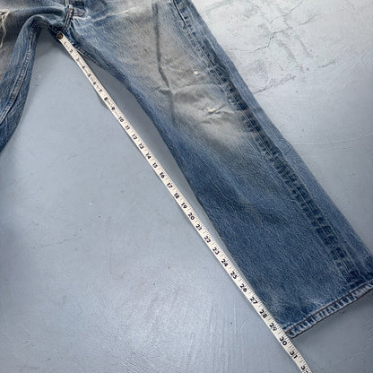 Levis 501 Vintage 90s Y2K XX Straight Leg Jeans Blue Light Wash 36x34 Act 34x30