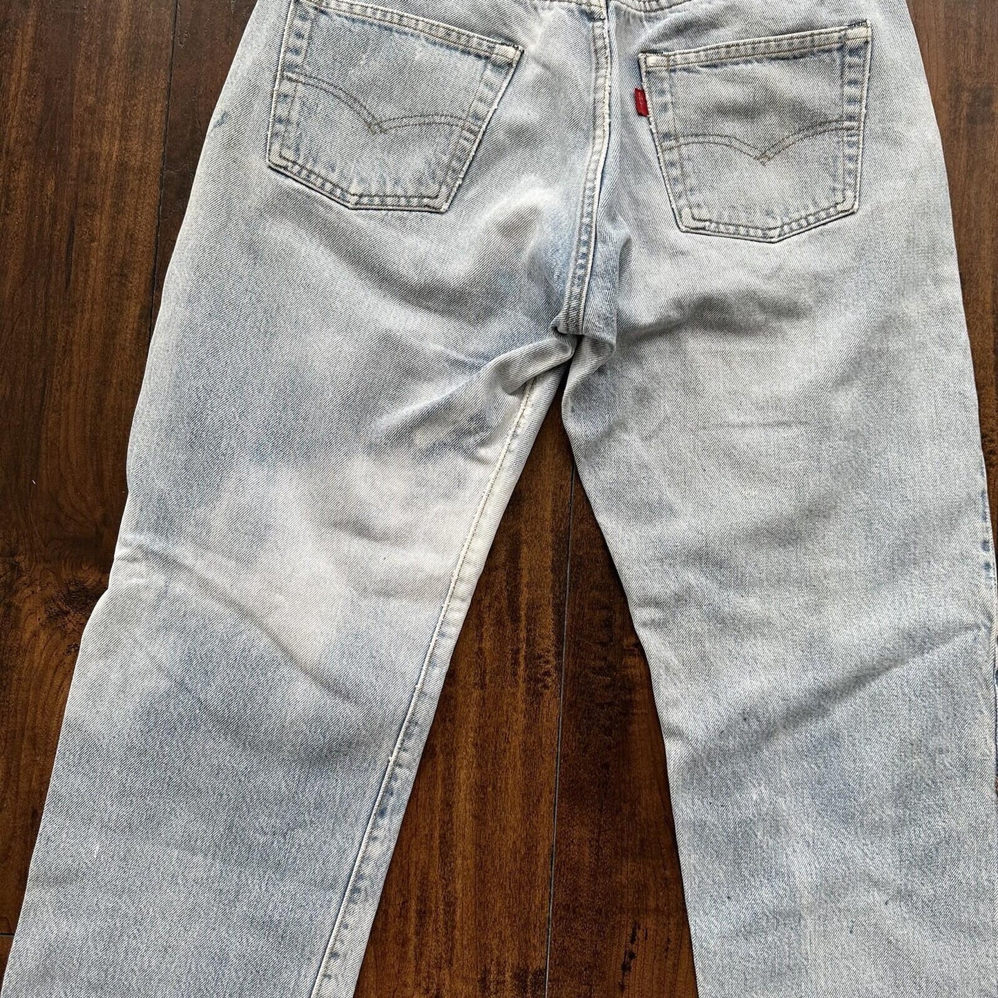 Levis Vintage 80s Redline Selvedge USA 501 XX Jeans Light Wash 33x34 Act 29x29