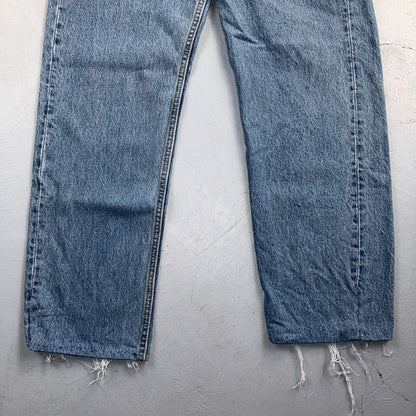 Levis 501 Vintage 90s USA XX Straight Leg Jeans Blue Light Wash 34x30 Act 33x26