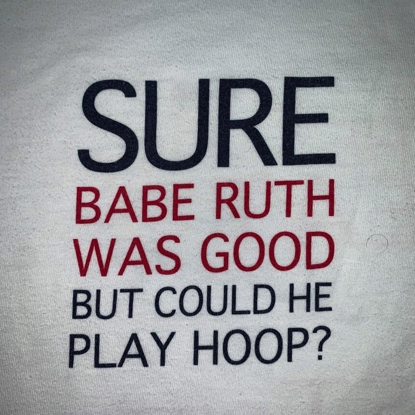 Jordan Babe Ruth Baseball Vintage Nike T Shirt USA Rare Play Hoop 90s Gray Tag