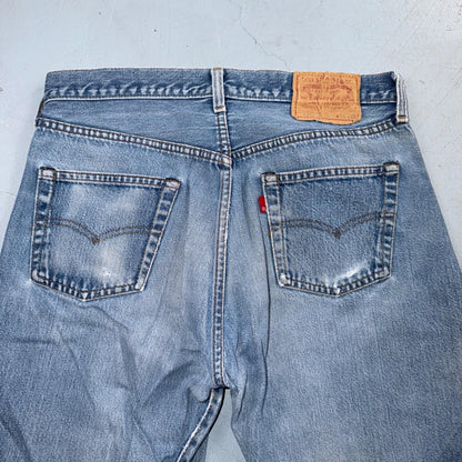 Levis 501 Vintage 80s Redline Selvedge USA XX Jeans Light Wash 34x38 Act 31x33