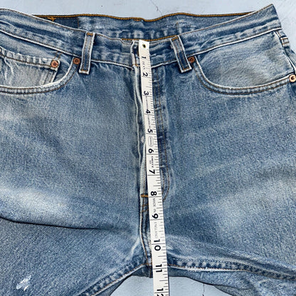 Levis 501 Vintage 90s XX Straight Leg Jeans Blue Light Wash 33x32 Act 31x24