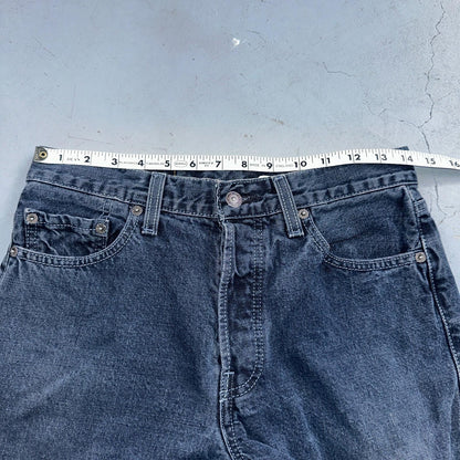 Levis 501 Vintage 90s Mexico Straight Leg Jeans 29x32 Y2K Dark Wash Act 28x31