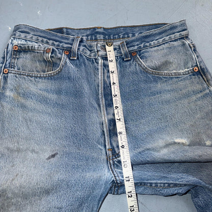 Levis 501 Vintage 80s USA XX Straight Leg Jeans Blue Med Wash 34x38 Act 31x33