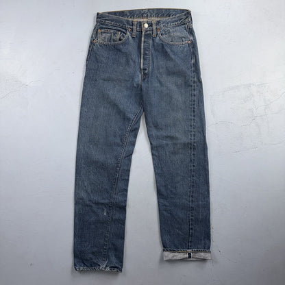 Levis 501 Vintage 70s SS Redline Selvedge USA Jeans Med Wash 32x34 Act 29x29