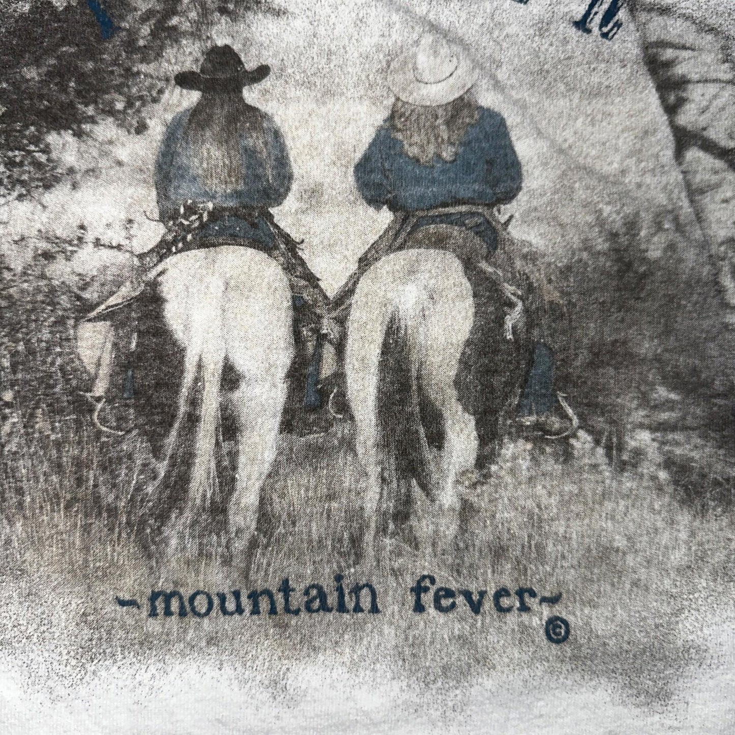Cowgirls Forever Y2K VTG T Shirt Horses Mountain Fever Cool Country Music