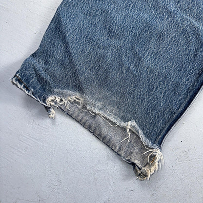 Levis 501 Vintage 90s USA XX Straight Leg Jeans Blue Light Wash 60x30 Act 56x27