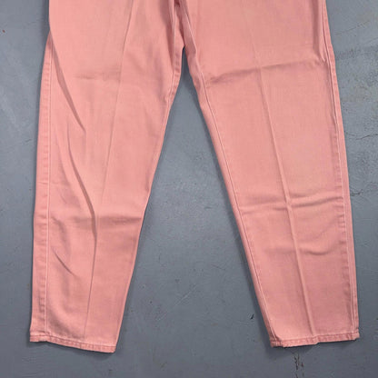 VTG Northwest Blue Size 12 Pink High Rise Tapered Jeans Mexico Made Peach Y2K