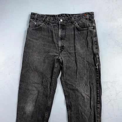 Levis 550 Vintage 90s USA Orange Tab Jeans 38x32 Black Med Wash 501 Act 36x31