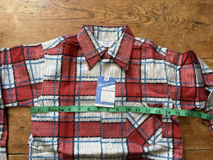 VTG 1950s NOS Plaid Flannel Boys Shirt Lot Newberry Rockabilly Size 10 RARE 50s