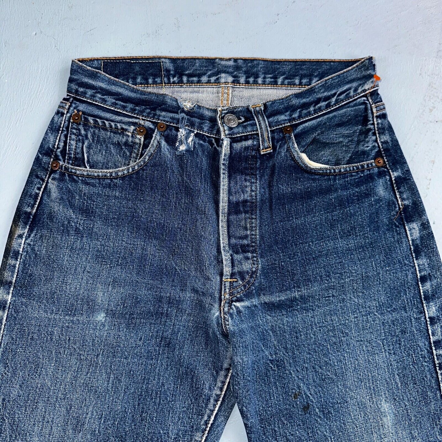 Levis 501 Big E Vintage 60s Redline Selvedge USA XX 1960s Jeans Skinny Act 26x23