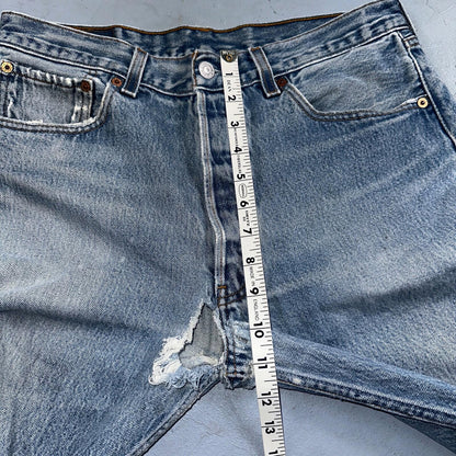 Levis 501 Vintage 90s XX Straight Leg Mexico Jeans 34x36 Light Wash Act 31x30