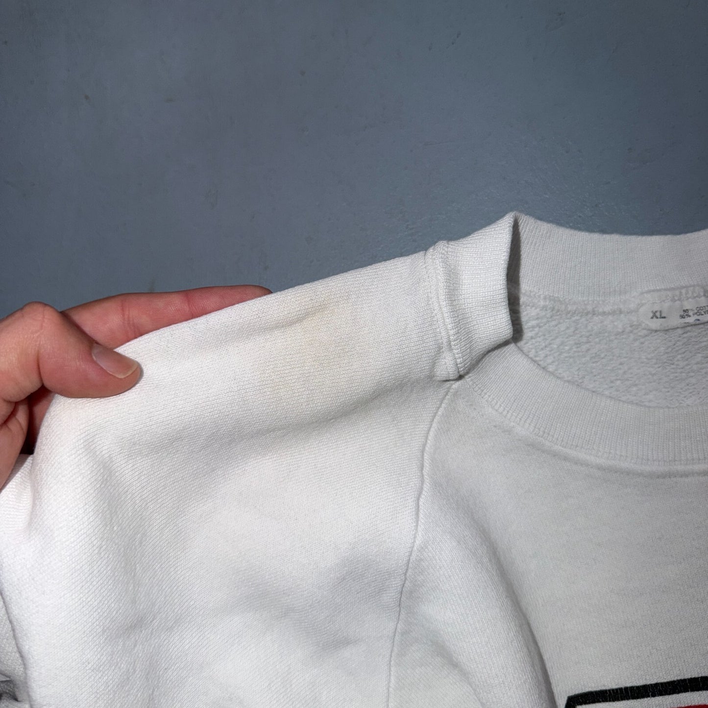 VTG Justin Boots Logo Promo Sweatshirt White Western Cowboy USA XL 1980s 80s