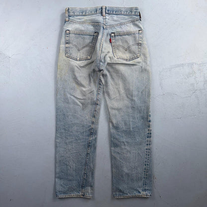 Levis 501 Vintage 80s Redline Selvedge USA XX Jeans Light Wash Act 28x27