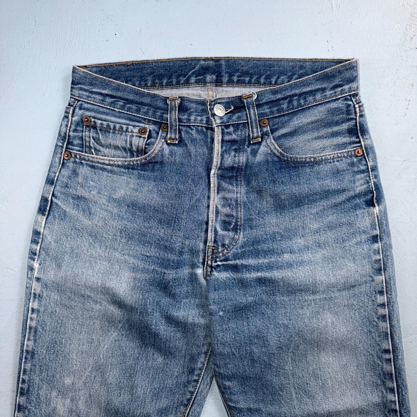 Levis 501 Vintage 80s Redline Selvedge USA XX Jeans Light Wash 30x31 Act 28x25