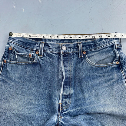Levis 501 Vintage 90s USA XX Straight Leg Jeans Blue Med Wash 34x38 Act 31x33