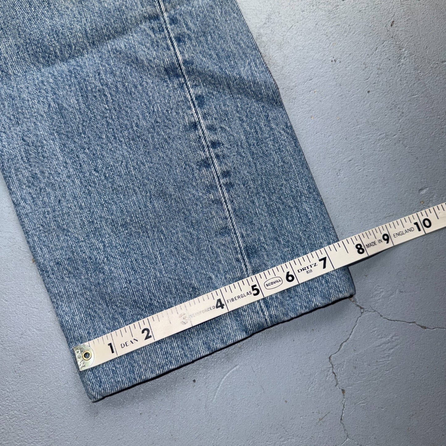 Levis 501 Vintage 90s USA XX Straight Leg Jeans Blue Light Wash 29x36 Act 27x28
