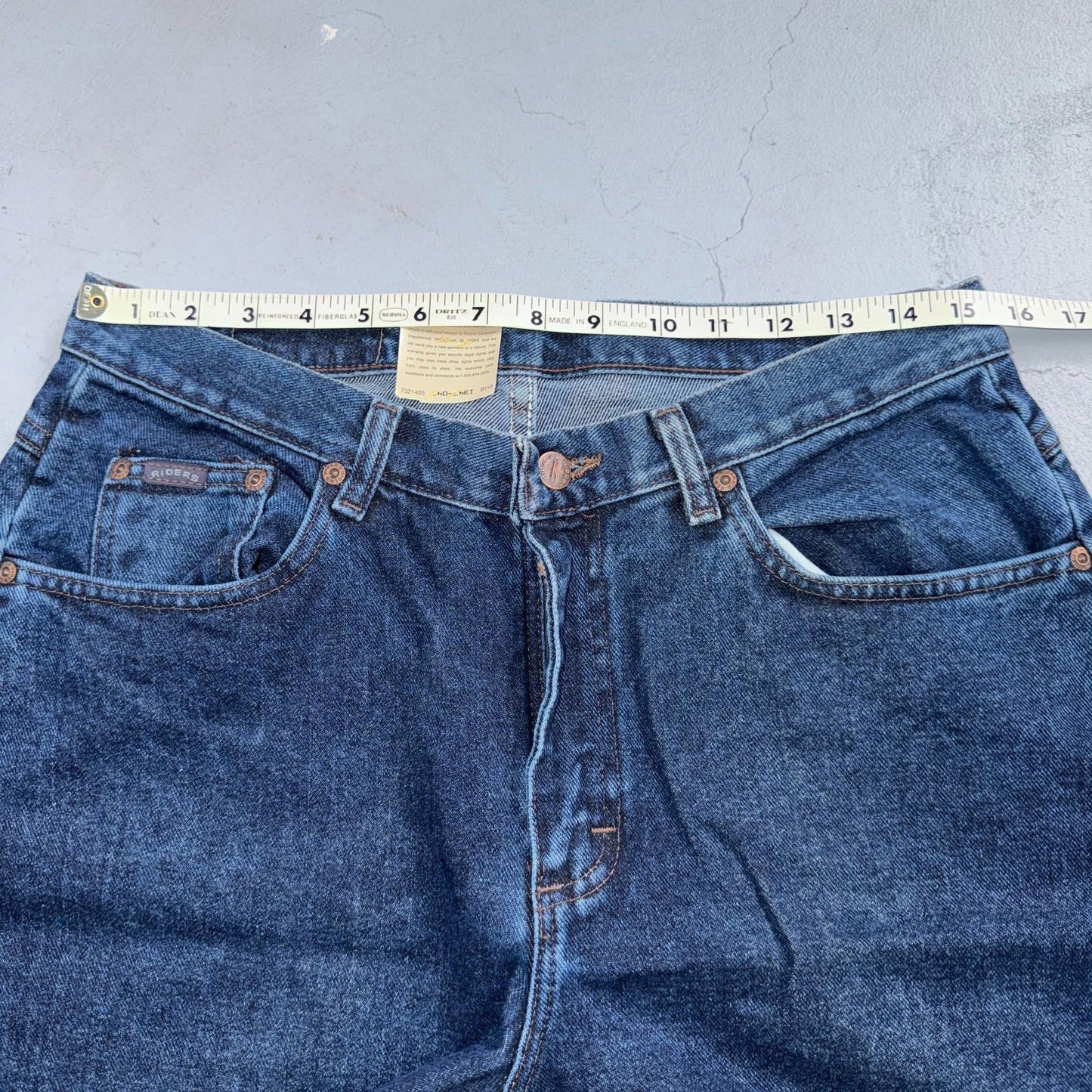 Lee Riders Eased Straight Leg Jeans Misses Size 12 Medium Dark Stone Wash NWT