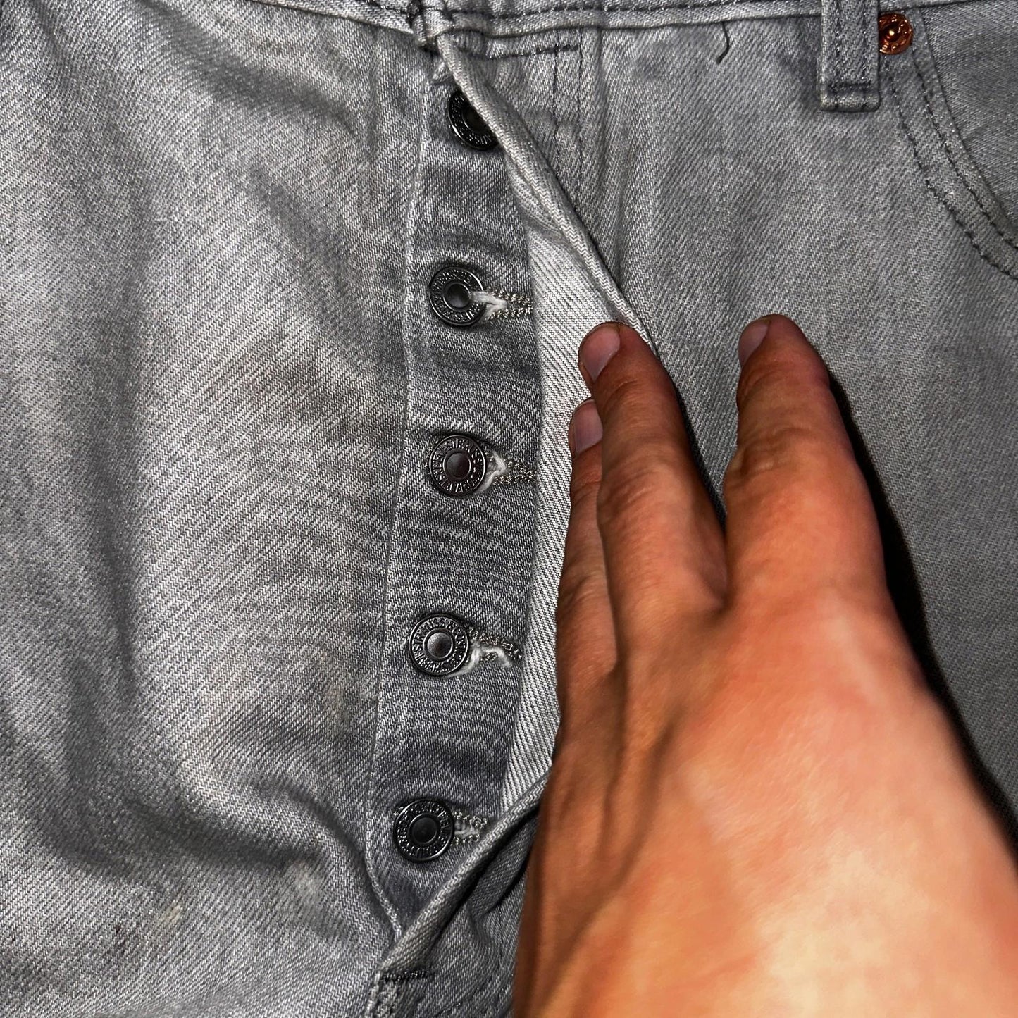 Levis 501 Vintage Y2K XX Straight Leg Jeans 40x30 Gray Wash 2000s Act 38x27