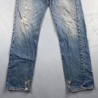 Levis 501 Vintage 80s USA XX Straight Leg Jeans Blue Med Wash 33x32 Act 31x31