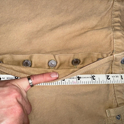Levis 501 Vintage 90s USA XX Straight Leg Jeans Khaki Brown Wash 42x32 Act 40x32