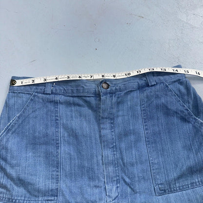 VTG 70s Jeans Canvas High Waist Sears Military Style P44 29x25 Capri HBT Rare