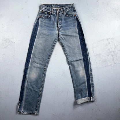 Levis 501 Vintage 80s Redline Selvedge USA XX Jeans Light Wash 28x36 Act 25x31