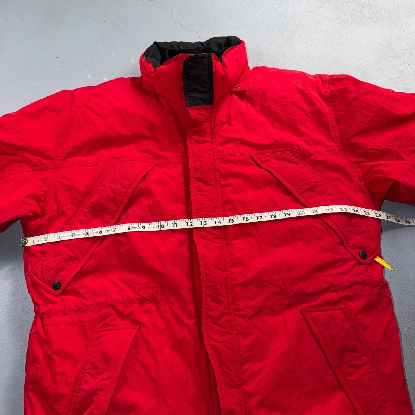 Vintage Marlboro Country Store Red Down Puffer Winter NO HOOD Jacket Men’s L